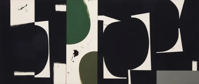 Black / Sap / Olive / Grey Quadriptych