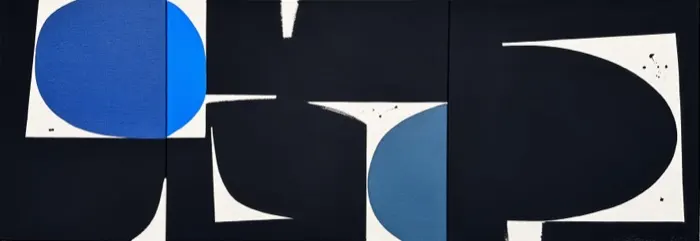 Cobalt / Ph Thalo / Black Triptych