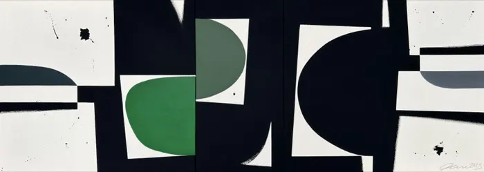 Black / Grass / Olive / Grey Triptych